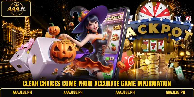 Clear choices come from accurate game information