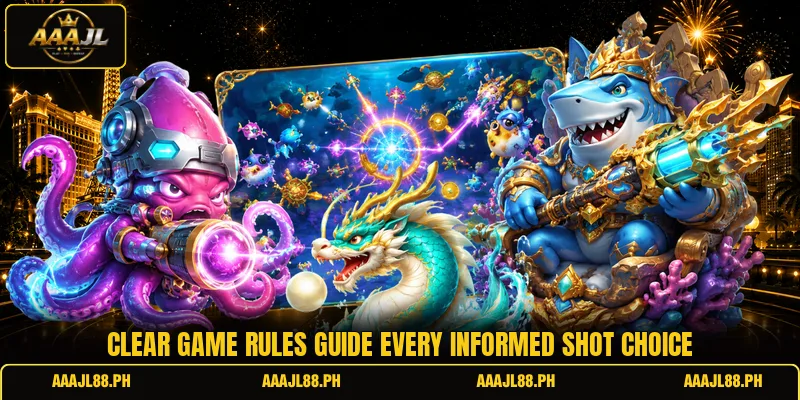 Clear game rules guide every informed shot choice