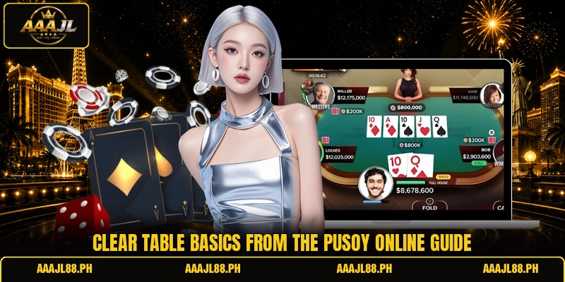 Clear table basics from the pusoy online guide