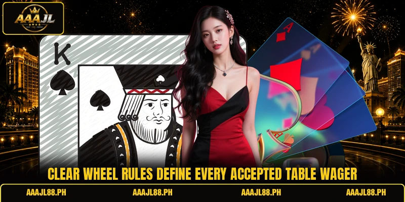 Clear wheel rules define every accepted table wager