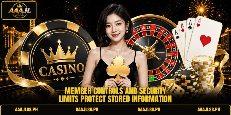 Member controls and security limits protect stored information