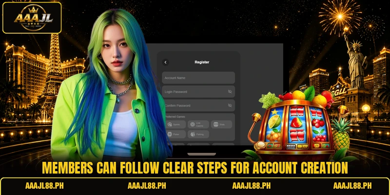 Members can follow clear steps for account creation