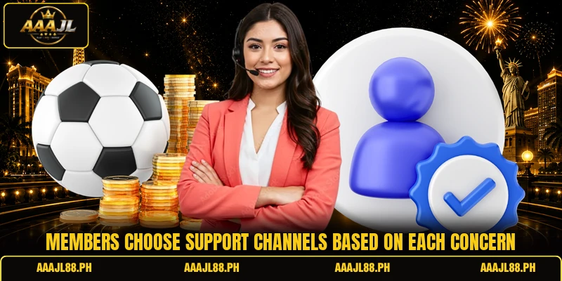 Members choose support channels based on each concern