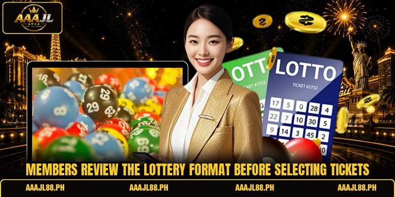 Members review the lottery format before selecting tickets