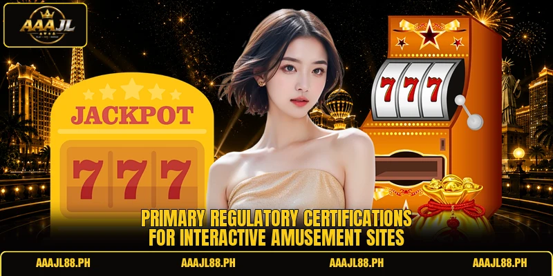 Primary regulatory certifications for interactive amusement sites