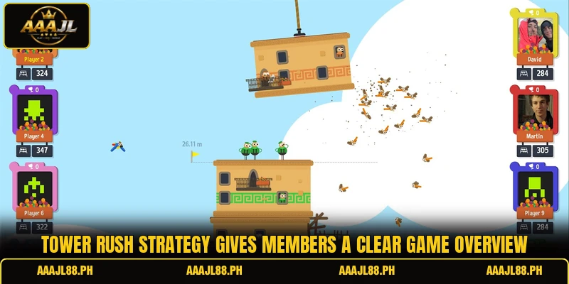 Tower Rush strategy gives members a clear game overview