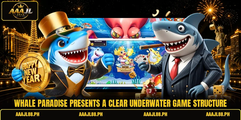 Whale Paradise presents a clear underwater game structure